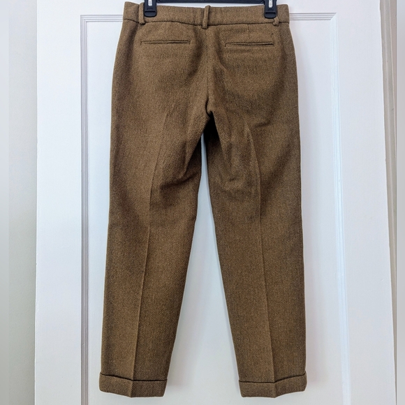 J.Crew Cafe Capri wool pants in caramel herringbone - Picture 3 of 6